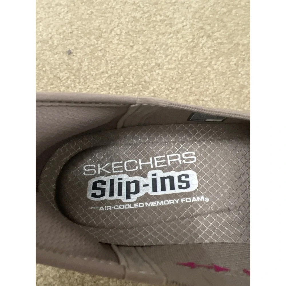 Skechers Hands Free Slip-ins Taupe Knit Sneakers 158873 Womens 8.5 NEW - Picture 5 of 7